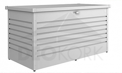 Outdoor storage box FreizeitBox 134 x 62 x 71 (silver metallic)