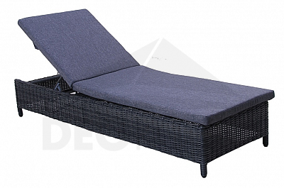 CORONA rattan deckchair incl. cushions (anthracite)
