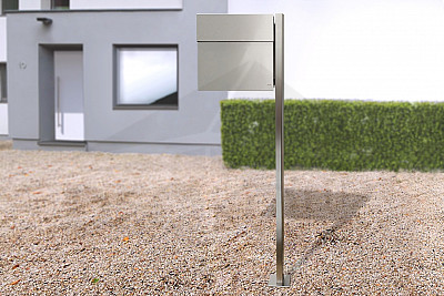 Letter box RADIUS DESIGN (LETTERMANN 4 STANDING stainless steel 565) stainless steel