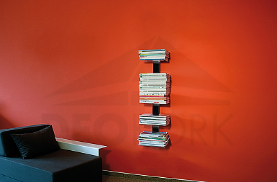 Bookcase for magazines 5 shelves RADIUS DESIGN (BOOKSBAUM MAGAZINE WELL SMALL black 739A) black