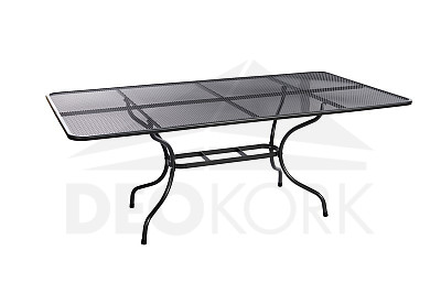 Rectangular metal table 190 x 105 cm