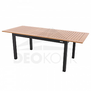 Expandable aluminum table EXPERT WOOD 150/210x90 cm (anthracite)