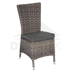 Rattan dining chair BORNEO LUXURY (grey)