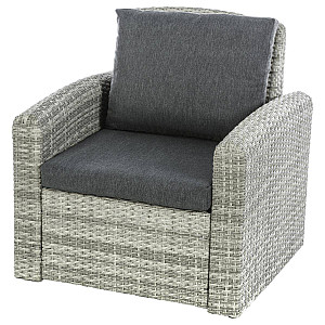 Rattan armchair SANTORINI (grey)