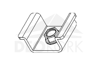 Set of stainless steel coupling 9489, for the underlying supporting profile, TWINSON