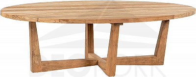 Garden solid teak table FLORES RECYCLE (various lengths)