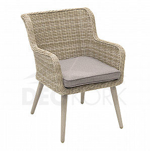Garden rattan chair VICTORIA (beige)