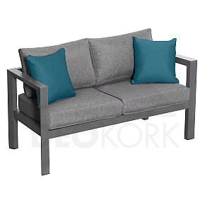 Aluminum 2-seater bench VANCOUVER (grey)