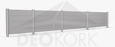 Privacy screen 90 cm (silver metallic) - different lengths