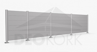 Privacy screen 135 cm (silver metallic) - different lengths