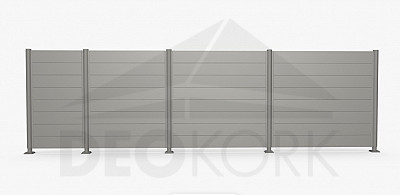 Privacy screen 180 cm (gray quartz metallic) - different lengths