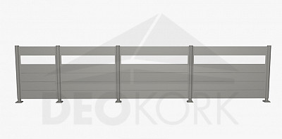 Privacy screen acrylic 135 cm (gray quartz metallic) - different lengths
