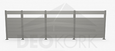 Privacy screen acrylic 180 cm (gray quartz metallic) - different lengths