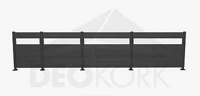 Privacy screen acrylic 135 cm (dark gray metallic) - different lengths