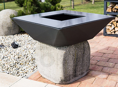 Barbecue fireplace without base