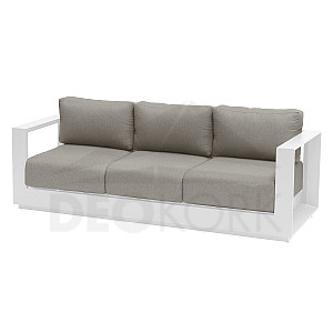 Aluminum 3-seater bench MADRID (white)