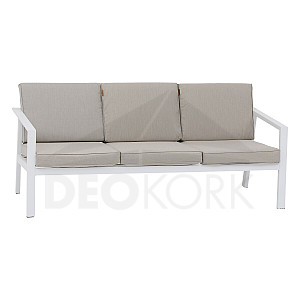 Aluminum 3-seater bench NOVARA (white)