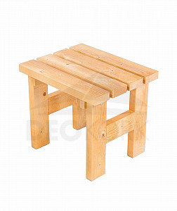 Solid wooden garden stool TEA 03, 38 mm thick