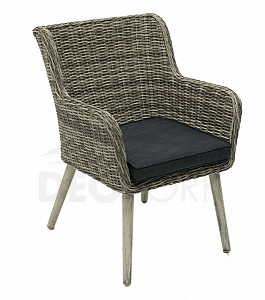 Rattan garden chair VICTORIA (grey)