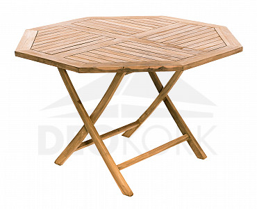 Garden folding table octagon HAGEN ⌀ 120 cm (teak)