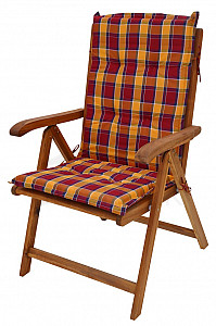 Adjustable garden chair with cushion WELLINGTON