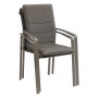 Aluminum armchair CAPRI (grey-brown)