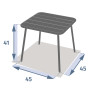 Aluminum side table CARMEN 45x45 cm (anthracite)