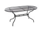 Oval metal table 190 x 105 cm