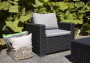 Garden rattan set CALIFORNIA anthracite for 5 people
