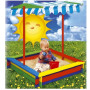 Children's sandpit with MIA canopy