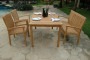 Fixed garden table rectangle HARMONY 150x90 cm (teak)