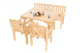 Solid pine garden bench ROMANTIC (32 mm) - different lengths