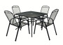 Metal table QUADRA 100x100 cm (black)