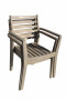 Stackable garden chair with cushion CHESTERFIELD (gray patina)