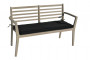 Garden bench with cushion CHESTERFIELD (grey patina)