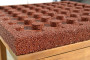 Light red rubber tile 40 x 500 x 500 mm