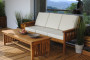 Garden teak coffee table ROSALINE 120 cm