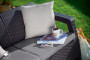 Garden rattan sofa 2-seater CORFU LOVE SEAT (anthracite)