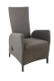 Adjustable garden aluminum chair PARIS (grey)
