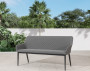 Garden aluminum 3-seater bench PARIS (grey)