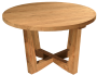 Garden solid teak table FLORES RECYCLE ø130cm