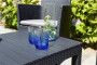 Artificial rattan garden table LINCOLN 2in1 (anthracite)