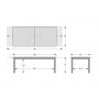 Folding aluminum table FIRENZE 180/240x90 cm