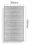 Rattan table 140 x 80 cm SEVILLA (grey)