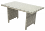 Rattan table 140 x 80 cm SEVILLA (grey)