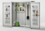 Biohort tool cabinet size 150 155 x 83 (silver metallic)