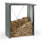 Multi-purpose fireplace wood storage - WoodStock 229 x 102 (gray quartz metallic)