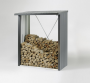 Multipurpose firewood storage - WoodStock 157 x 102 (silver metallic)