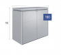 HighBoard multipurpose storage box 160 x 70 x 118 (silver metallic)