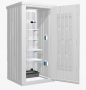 Biohort tool cabinet size 90 93 x 83 (silver metallic)